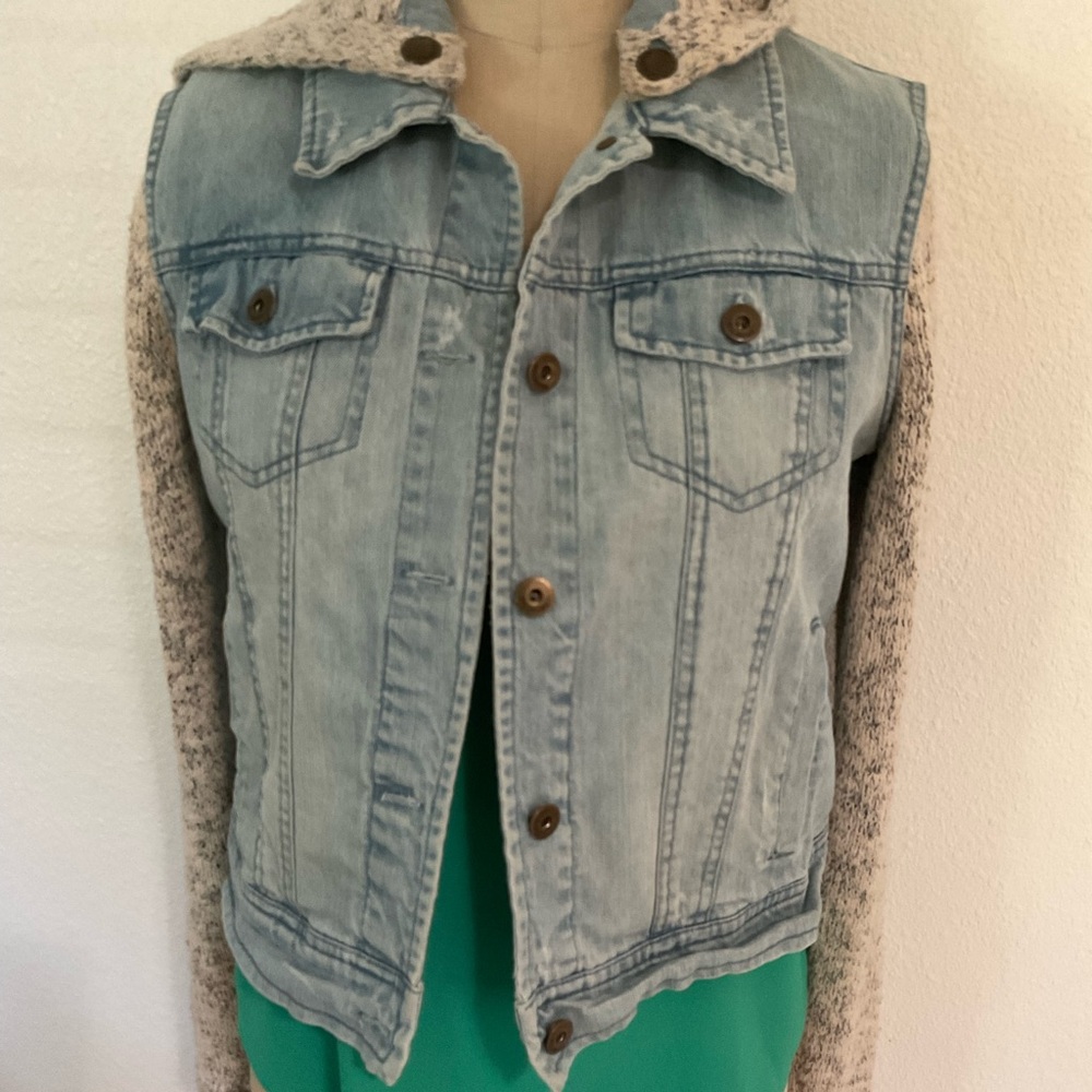 Billabong jacket with denim and stretchy sweater